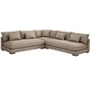 Image de Canapé d'angle réversible en tissu taupe SPERONE