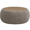 Image de Table basse avec coffre de rangement en tissu bouclette et MDF - Taupe - SORIELI