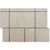 Image de Tapis asymétrique tufté 100% laine - 160 x 230 cm - Beige et bleu foncé - 2200g/m² - ORANY
