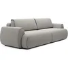 Image de Canapé 4 places convertible en tissu chenille gris MONELIA