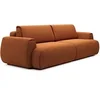 Image de Canapé 4 places convertible en tissu chenille terracotta MONELIA