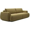 Image de Canapé 4 places convertible en tissu chenille vert olive MONELIA