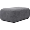 Image de Pouf en tissu texturé gris anthracite DAVISO