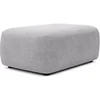 Image de Pouf en tissu texturé gris clair DAVISO
