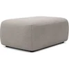 Image de Pouf en tissu texturé taupe DAVISO