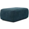 Image de Pouf en tissu texturé bleu DAVISO