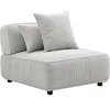 Image de Fauteuil en tissu chenille gris clair LELACO