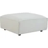 Image de Pouf en velours côtelé beige RUZOLO