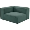 Image de Fauteuil d'angle gauche en velours côtelé vert RUZOLO
