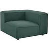 Image de Fauteuil d'angle en velours côtelé vert RUZOLO