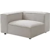 Image de Fauteuil d'angle gauche en tissu chenille beige RUZOLO