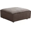 Image de Pouf en tissu chenille taupe RUZOLO