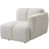 Image de Fauteuil d'angle droit en tissu texturé blanc cassé CARLIVI