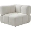 Image de Fauteuil d'angle en tissu texturé blanc cassé CARLIVI
