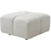 Image de Pouf en tissu texturé blanc cassé CARLIVI