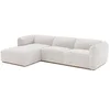 Image de Canapé d'angle CANOBRU gauche en tissu chenille beige 5 places L272 x P167 x H74 cm