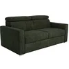 Image de Canapé 3 places convertible express en tissu vert sapin - Couchage à lattes larges 140 cm - Matelas 18 cm VIZIR