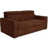 Image de Canapé 3 places convertible express en tissu terracotta - Couchage 140 cm - Matelas 14 cm VIZIR