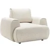 Image de Fauteuil en tissu chiné beige MONELIA