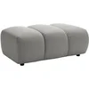 Image de Pouf FRIDORA en polyester matelassé gris clair 105x70x43 cm