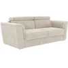 Image de Canapé 4 places convertible express en tissu texturé beige - Couchage à lattes larges 160 cm - Matelas 14 cm - RIZORA
