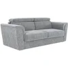 Image de Canapé 4 places convertible express en tissu texturé gris - Couchage 160 cm - Matelas 18 cm - RIZORA