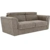 Image de Canapé 4 places convertible express en tissu texturé taupe - Couchage à lattes larges 160 cm - Matelas 18 cm - RIZORA