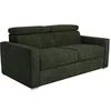 Image de Canapé 4 places convertible express en tissu vert sapin - Couchage 160 cm - Matelas 22 cm avec mémoire de forme VIZIR
