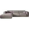 Image de Canapé d'angle gauche POGNI de Maison Céphy en tissu gris 5 places L280xP165xH73 cm