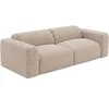Image de Canapé convertible 4 places POGNI de Maison Céphy - Velours côtelé beige - L240 x P97 x H73 cm