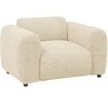 Image de Fauteuil Maison Céphy POGNI en velours côtelé beige 130x97x67 cm