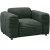 Image de Fauteuil Maison Céphy POGNI en velours côtelé grosses côtes vert 130x97x67 cm