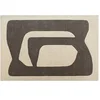 Image de Tapis tufté 100% laine motifs abstraits - 160 x 230 cm - Gris et blanc - 2400g/m² - AVOLTO