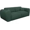 Image de Canapé 3 places convertible express en velours côtelé vert sapin - Couchage 140 cm - Matelas 16 cm mémoire de forme POGNIA