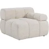 Image de Fauteuil d'angle droit en tissu chiné beige FACIVIL