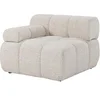 Image de Fauteuil d'angle gauche en tissu chiné beige FACIVIL