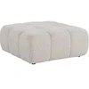 Image de Pouf en tissu chiné beige FACIVIL