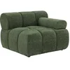 Image de Fauteuil d'angle droit en tissu chiné vert FACIVIL