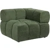 Image de Fauteuil d'angle en tissu chiné vert FACIVIL