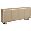 Image de Buffet MAYRONA 4 portes avec LEDs en MDF Beige et Naturel clair 204x84.4x40 cm