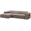 Image de Canapé d'angle gauche en tissu chiné taupe TEJAMI
