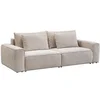Image de Canapé 3 places convertible en tissu chenille beige RICAPO