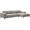 Image de Canapé d'angle SAPIGO droit en tissu texturé taupe 5 places L306 x P98 x H80 cm