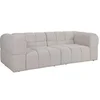 Image de RIMALO Canapé droit 3 places - Tissu texturé beige - Fabriqué en Europe