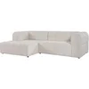 Image de Canapé d'angle gauche RIMALO 3 places tissu texturé beige L272xP162xH75cm