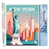Image de Figured'Art Peinture par Numéro Adulte Affiche Vintage New York - Activité Manuelle Kit de Loisir Créatif DIY Numéro d'Art Complet - 40x50cm sans châssis en bois en occasion ou reconditionné