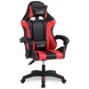 Image de AMS-800-RED Fauteuil / Chaise de bureau Gamer coloris noir & rouge - coussin lombaire
