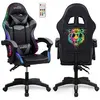 Image de AMS-900-LED-TIGER - Fauteuil gaming noir et gris - Serigraphie "Tiger" - Eclairage LED 366 effets - Télécommande