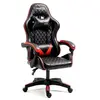 Image de ULTIMATE-BK-RUBY Fauteuil / Chaise de bureau Gamer coloris noir & rouge - coussin lombaire & appuie tête