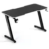 Image de DESK120Z-WHITE Bureau informatique ou gamer avec finition blanc - Largeur 1m20 - Style carbone - Porte casque & gobelet